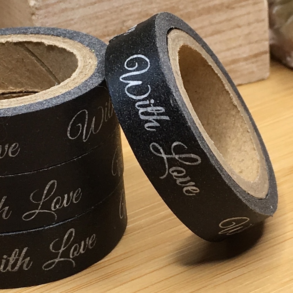 4 Rolls of Washi Tape With Love - Picture 2 of 3